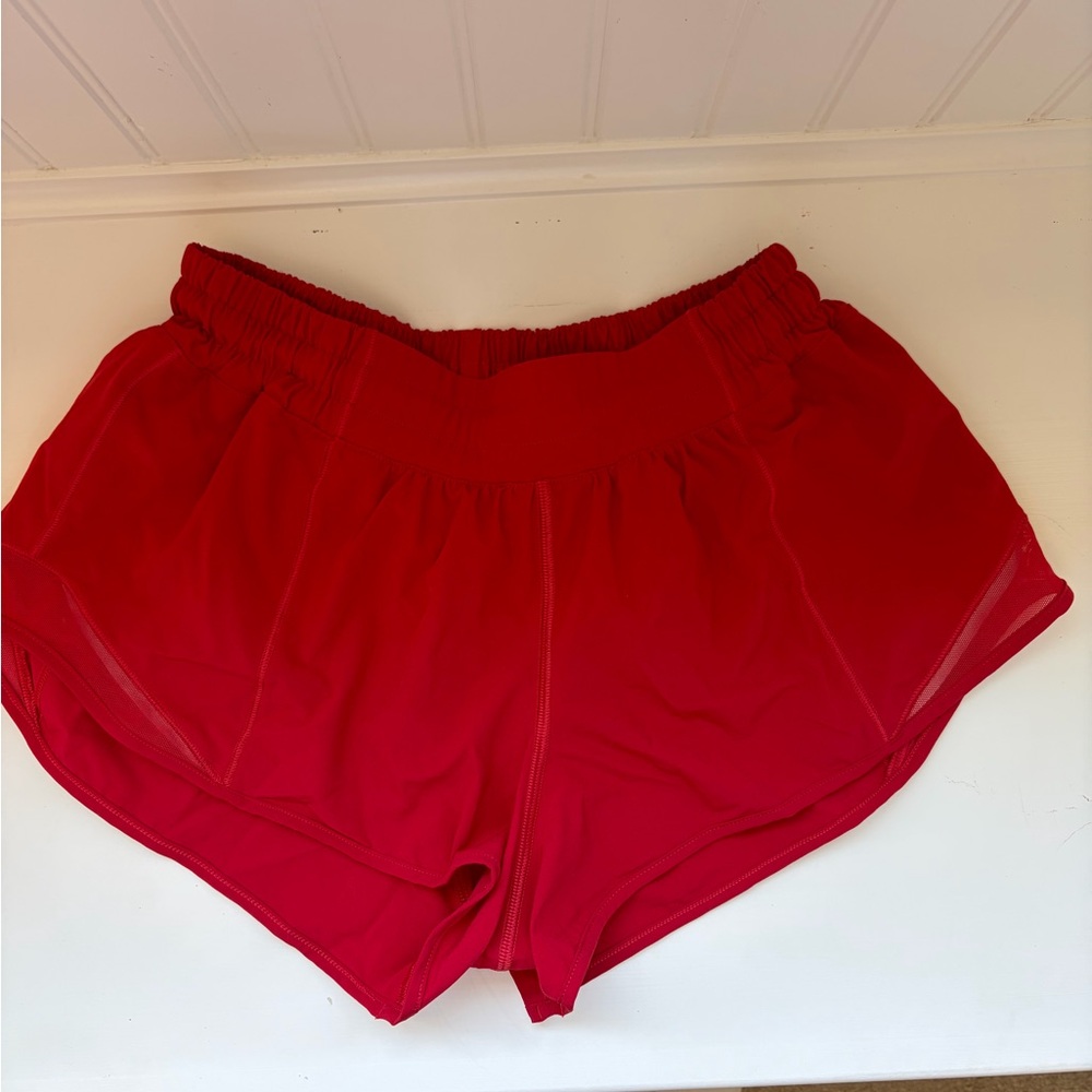 Lululemon red Hotty Hot shorts